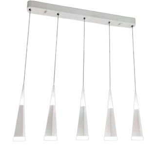 White Meteoriti Di Metallo Pendant Light in Aluminum and Acrylic by Jago For Sale