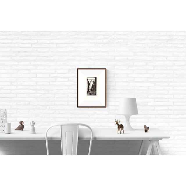 Michael Gallagher- Bladen's Court (Philadelphia): Part of AMERICAN BLOCK PRINT CALENDAR, 1938, published by Gutenberg...