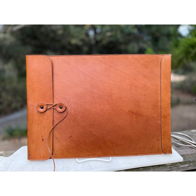 Animal Skin Leather Portfolio, Tablet Case, or Envelope by Bergdorf Goodman, Made in Italy For Sale - Image 7 of 8