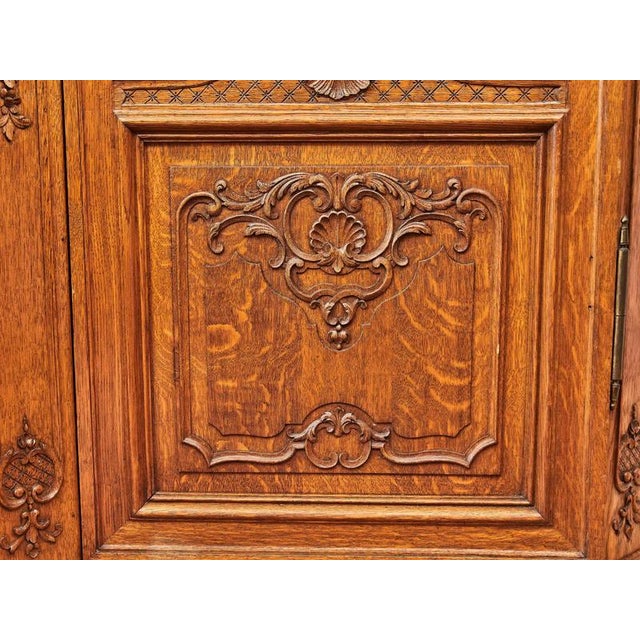 Brown Antique Bookcase in Oak For Sale - Image 8 of 14