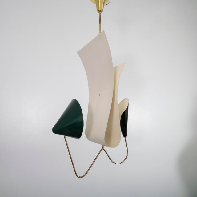 Sculptural chandelier attributed to Gilardi and Barzaghi For Sale - Image 9 of 13