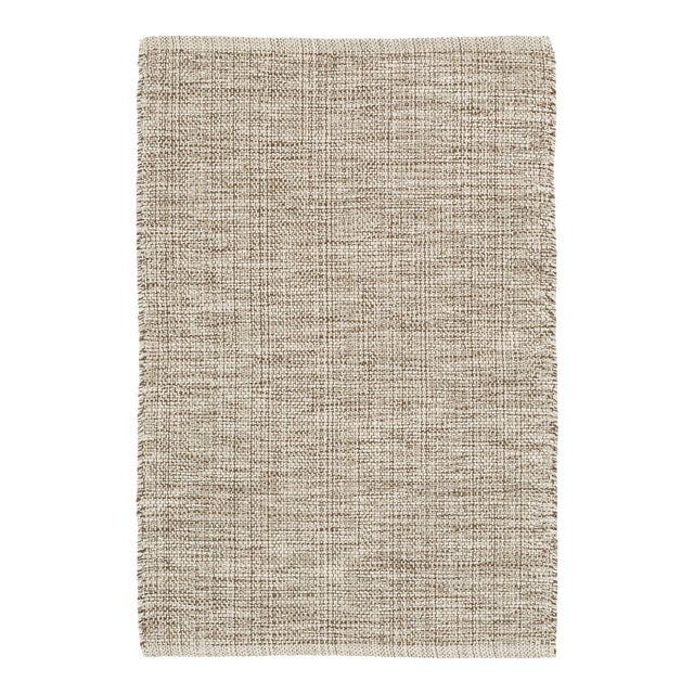 Dash & Albert by Annie Selke Marled Brown Woven Cotton Rug, 5' x 8' For Sale