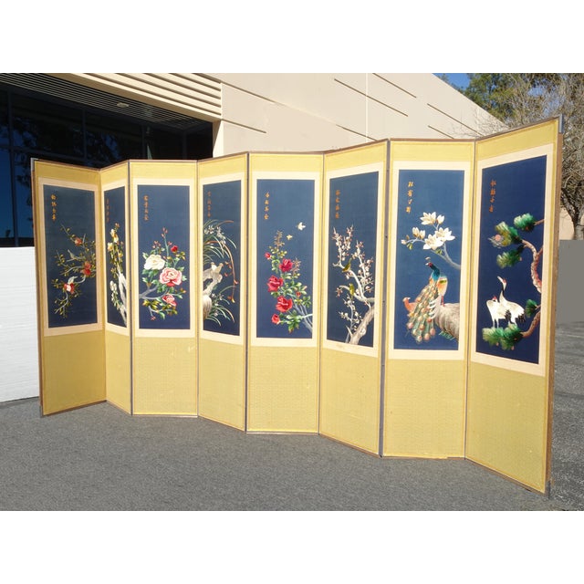 The condition of the screen is good in the front but on the back there is one panel that has some breaks to the paper plus...