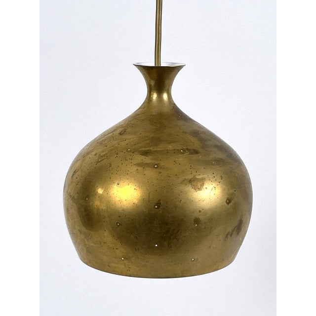 Metal Löken Brass Pendant Lamp by Helge Zimdal for Falkenbergs, 1960s For Sale - Image 7 of 18