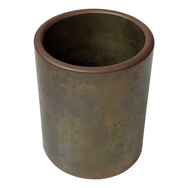 Scandinavian Art Deco Vase or Pen Holder in Bronze, 1930s For Sale