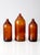1930s Fleecy White Brown Glass Bottles Set of 3 For Sale - Image 10 of 12
