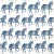 Contemporary Schumacher X Molly Mahon Marwari Horse Fabric in Navy For Sale - Image 3 of 3