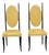 Pair of 1970s Italian Modern High-Back Sculptural Chairs in Yellow Leather For Sale