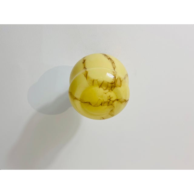 Yellow Glass Flush Mount, 1930s, Germany For Sale - Image 8 of 8