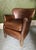 2000 - 2009 Vintage Brazilian Leather Armchair with Antique Brass Studs For Sale - Image 5 of 17