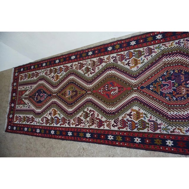 1960s Vintage Middle Eastern Wool Kilim Carpet, 1960s For Sale - Image 5 of 13