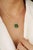 3.21 Carat Emerald Floral Pendant With Diamond Pavé Bail in 925 Silver For Sale - Image 4 of 12