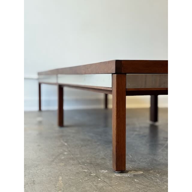 Chrome 1970's Walnut, Laminate & Chrome Coffee Table For Sale - Image 8 of 12