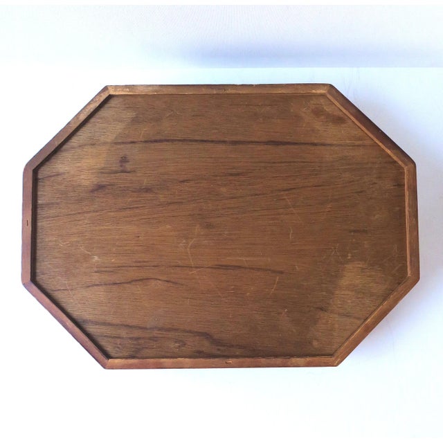 Wood and Brass Serving Tray For Sale - Image 12 of 12