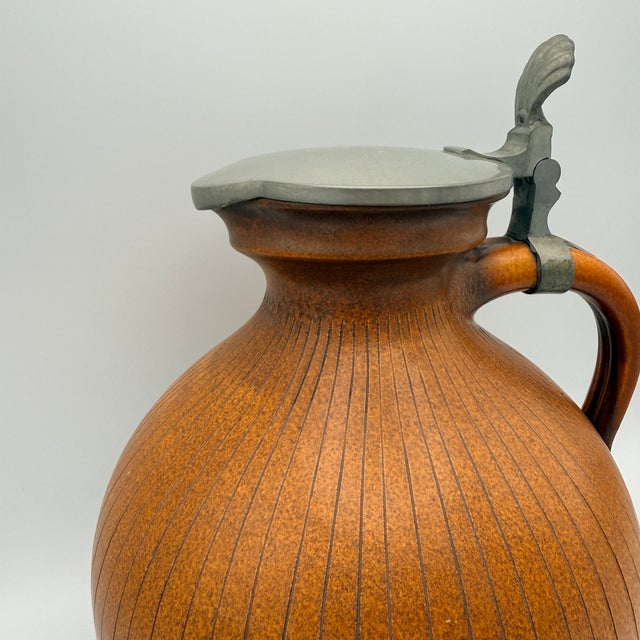 1950s Large Handled Jug with Pewter Lid from Wilhelm Kagel, 1950s For Sale - Image 5 of 10