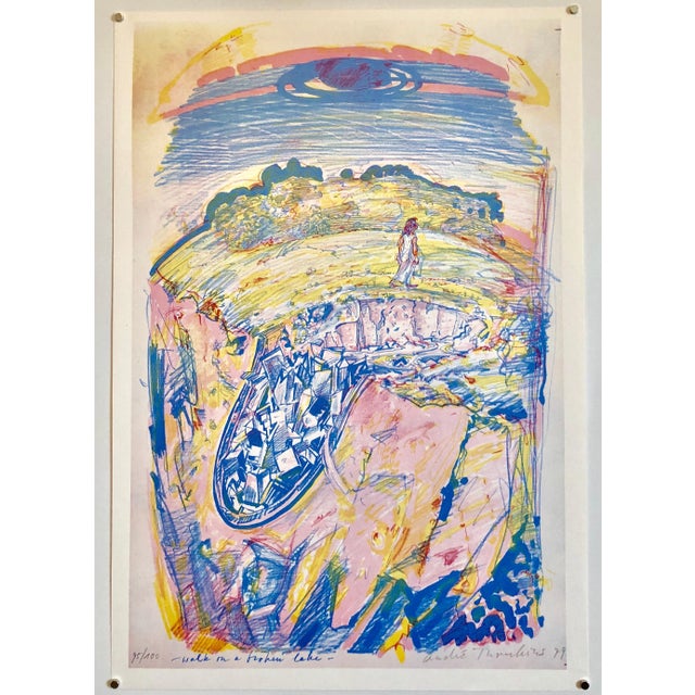 Late 20th Century André Thomkins, 1970s Modernist Swiss Colorful Surrealism Signed Dada Lithograph Andre Thomkins, 1979 For Sale - Image 5 of 5