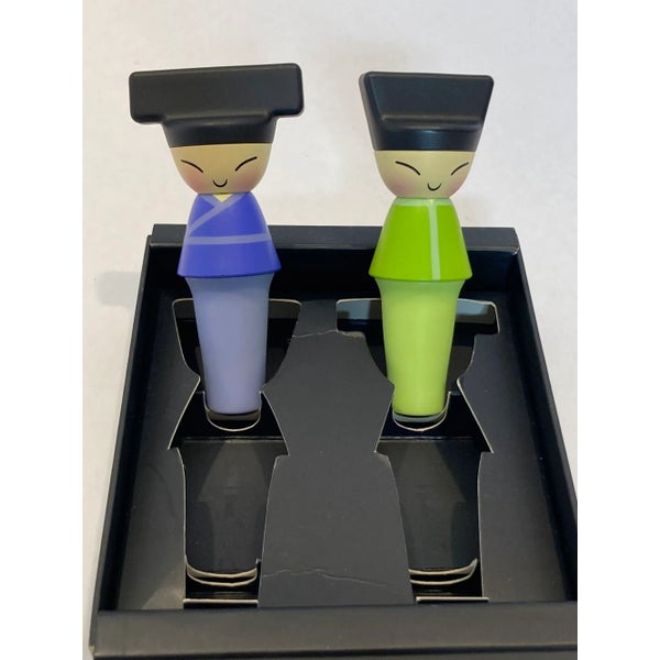 ALESSI アレッシィking & Queen Chin ボトルキャップ A Di Alessi King and Queen Chin Set of 2 Bottle Stops in Blue and