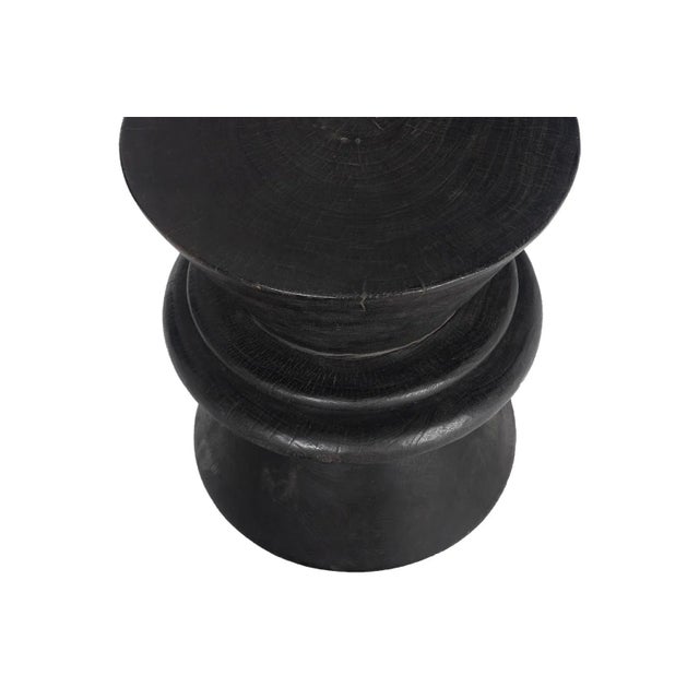 Modern Ebonized Wood Side Table For Sale - Image 4 of 7