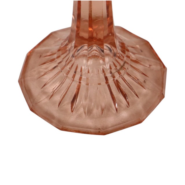 Art Deco Pink Rosaline Pressed Glass Fruit Bowl, 1930s For Sale - Image 9 of 16