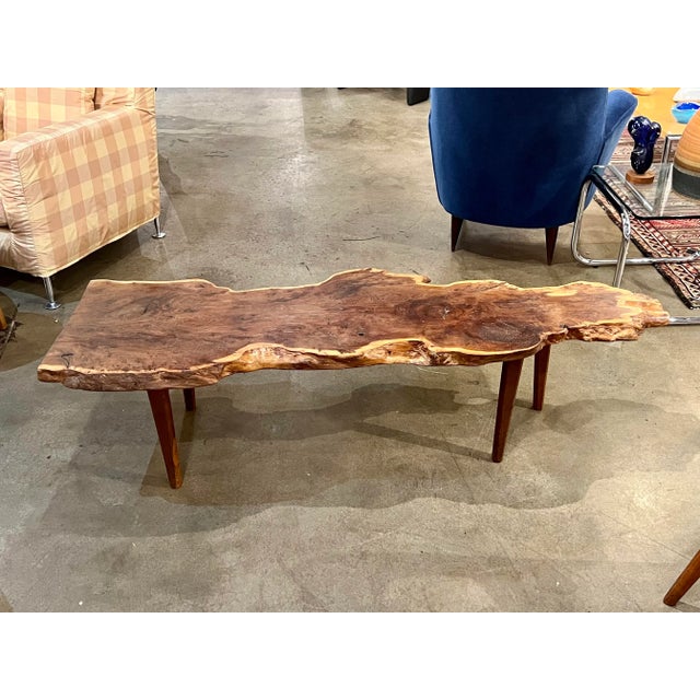 Nakashima Style Organic Modern Coffee Table For Sale - Image 9 of 9
