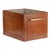 Leather Storage Cube - Cognac For Sale