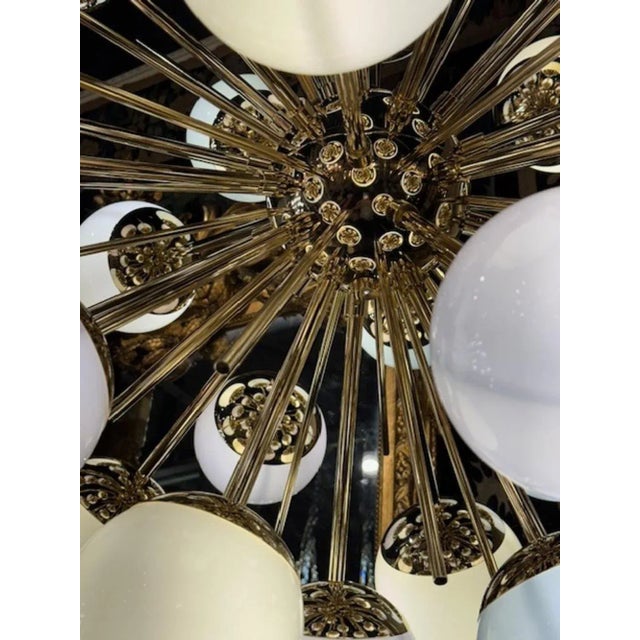 Metal Modern Murano Sputnik Chandelier For Sale - Image 7 of 7