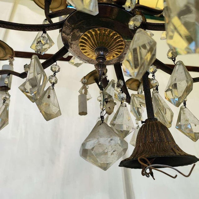 Antique Crystal Chandelier, Early 20th Century For Sale - Image 6 of 10