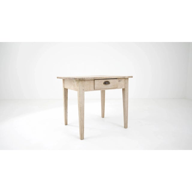 19th Century French Bleached Oak Side Table For Sale - Image 12 of 12