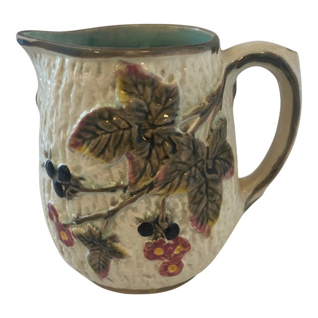 Late 19th Century Majolica Ceramic Pitcher or Creamer For Sale