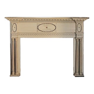 Antique Federal Mantel Painted Wood For Sale