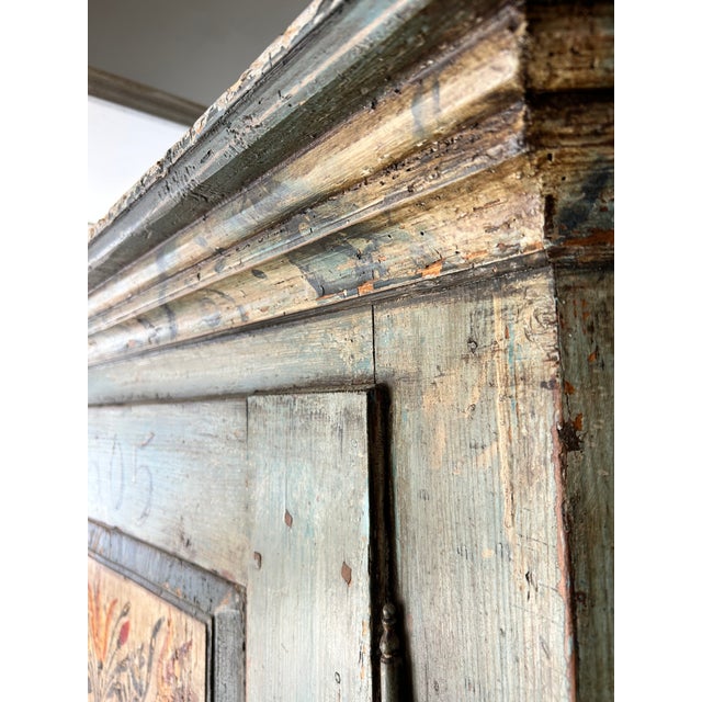 Rustic European 1805 Armoire Tyrolean Alpine Folk Schrank For Sale - Image 3 of 17