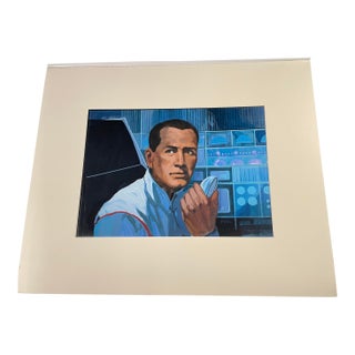Land of the Giants Concept Art Painting Irwin Allen (1960's) Mid-Century Modern Hollywood Pop Culture Movies Television Sci-Fi For Sale