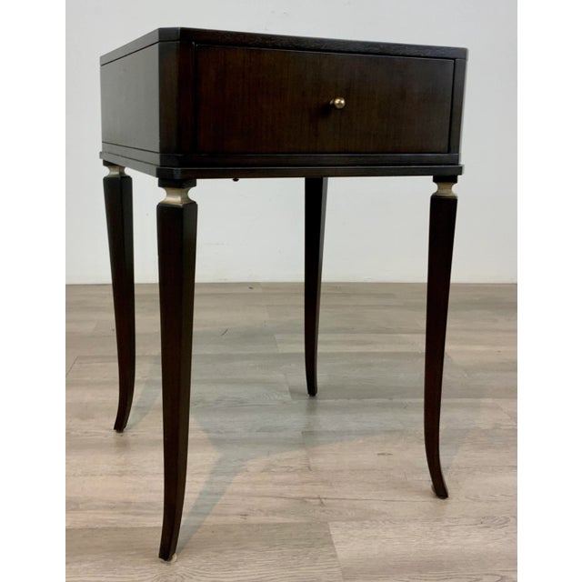 Henredon Transitional Dark Walnut Finished Side Table For Sale In Atlanta - Image 6 of 6