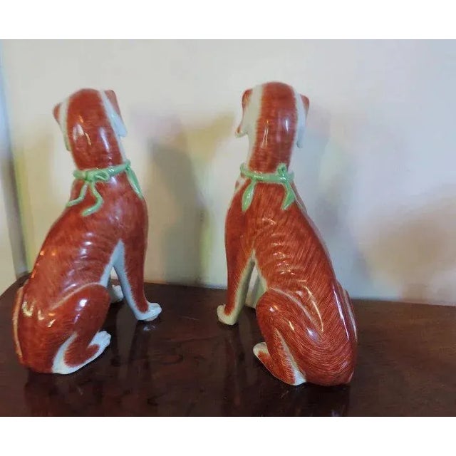 19th Century Samson Paris Porcelain Figure Rose Hounds - a Pair For Sale In New York - Image 6 of 11