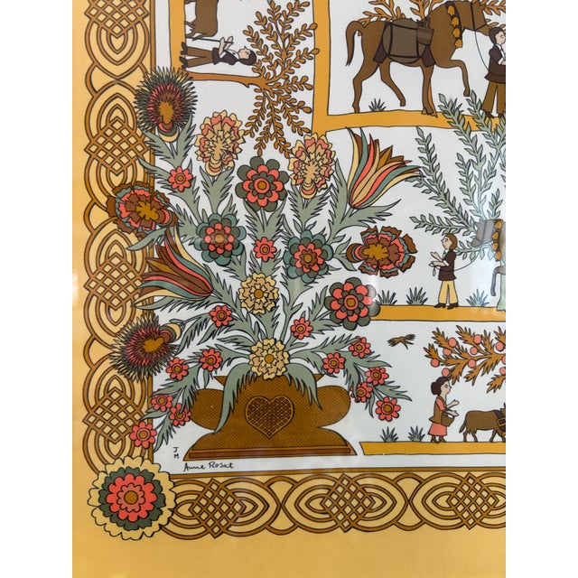 Textile Hermes Carre 90 Decoupages Silk Scarf For Sale - Image 7 of 7