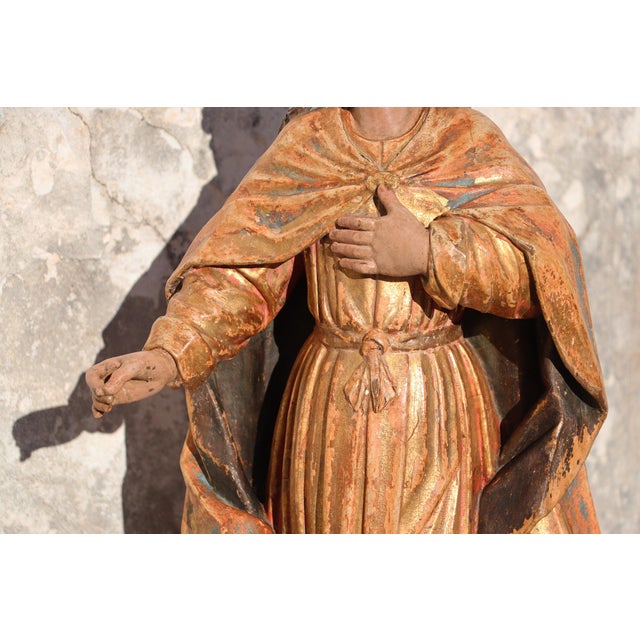 Saint John the Baptist With Glass Eyes, 18th Century, Portuguese Baroque For Sale - Image 17 of 18