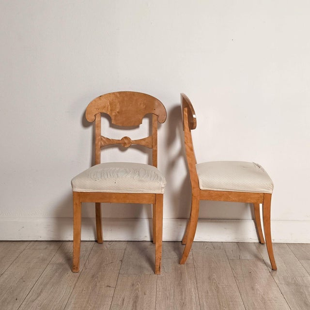 Late 19th Century Pair of Biedermeier Side Chairs, 19th Century Swedish For Sale - Image 5 of 5