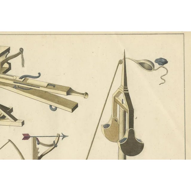 Von Reibisch, Medieval Siege Engines and Catapults, 1842, Print For Sale - Image 3 of 7