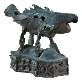 Cast Bronze 'Megalodon' Sculpture by J. Dale M'Hall For Sale