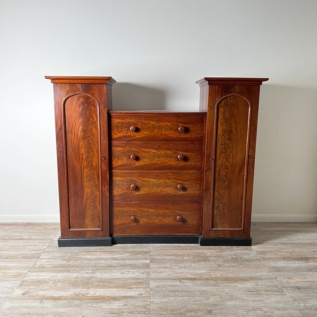 Victorian Flame Mahogany Wardrobe For Sale - Image 9 of 9