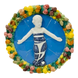 1950s Della Robbia Style Ceramic Medallion