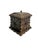 Brown Mid 20th Century American Folk Tramp Art Carved Wood Box With Geometric Lid For Sale - Image 8 of 13