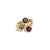 Divine Trio Evil Eye Adjustable Gold Ring, Size 4 For Sale - Image 9 of 12