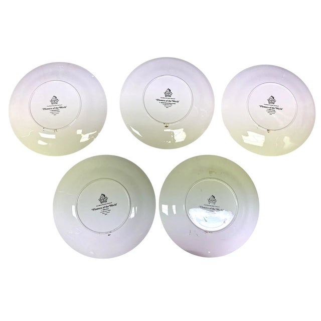 Ceramic Boehm Flowers of the World Collectible Porcelain Plates -5 For Sale - Image 7 of 14