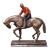 19th Century French Spelter Sculpture of Jockey on Horseback Signed p.j. Mène For Sale