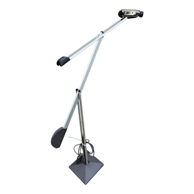 Adjustable Aluminium Floor Lamp, 1980s For Sale