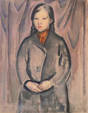 'Young Woman Wearing a Copper Scarf' by Walter Schwartz, 1935, Copenhagen