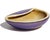 Mid-Century Modern Vintage Seguso Murano 1956 Sapphire Blue Tan Gold Flecks Italian Art Glass Midcentury Decorative Bowl For Sale - Image 3 of 7