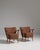 Pair of 1940s Danish Brown Mid-Century Modern Upholstered Armchairs For Sale - Image 13 of 15