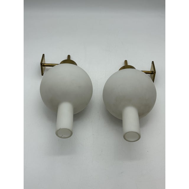 Gold Vintage Wall Lights, 1950s, Set of 2 For Sale - Image 8 of 10